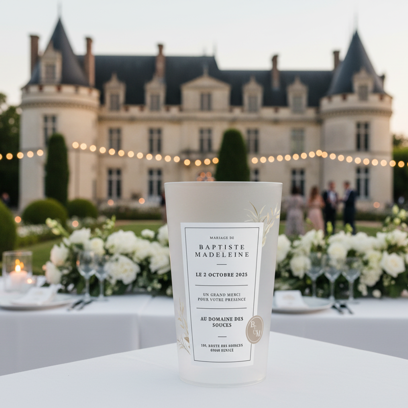 gobelet personnalise mariage ambiance