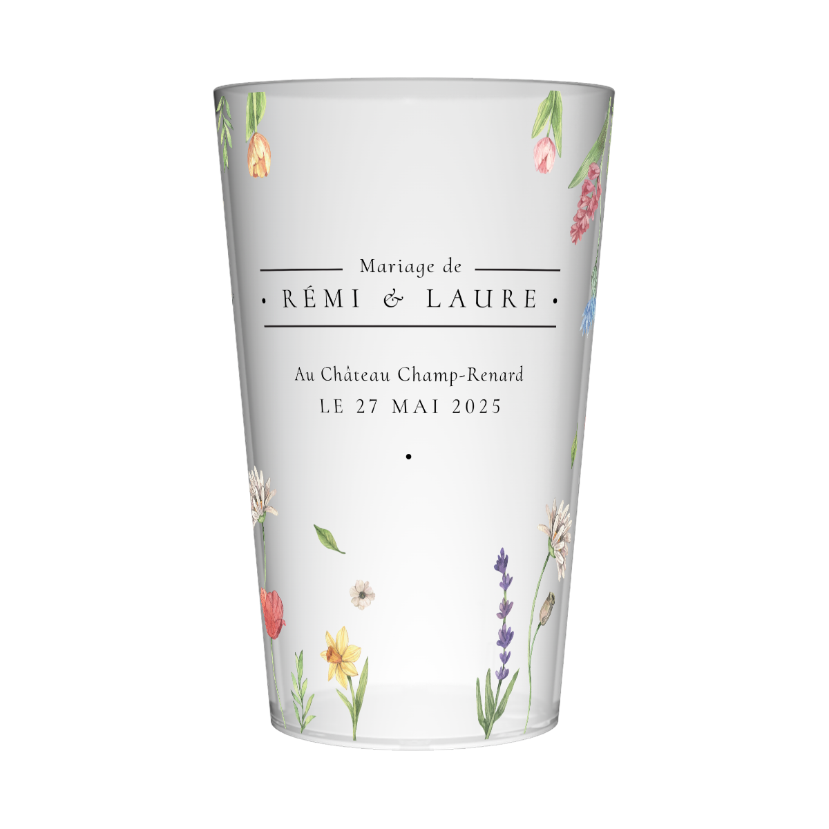 Gobelet personnalisé Mariage Prairie & Fleurs