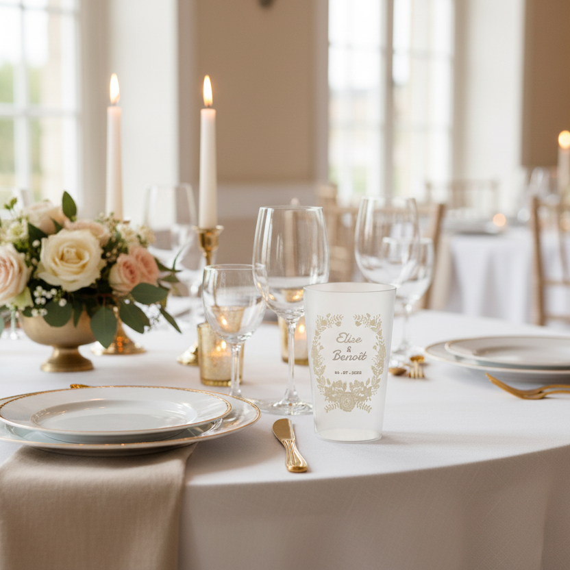 gobelet personnalise couronne de fleurs