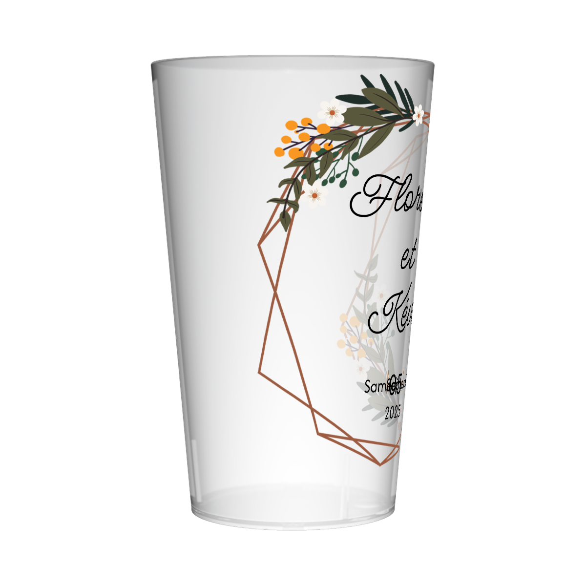 Gobelet personnalisé Mariage Flowers