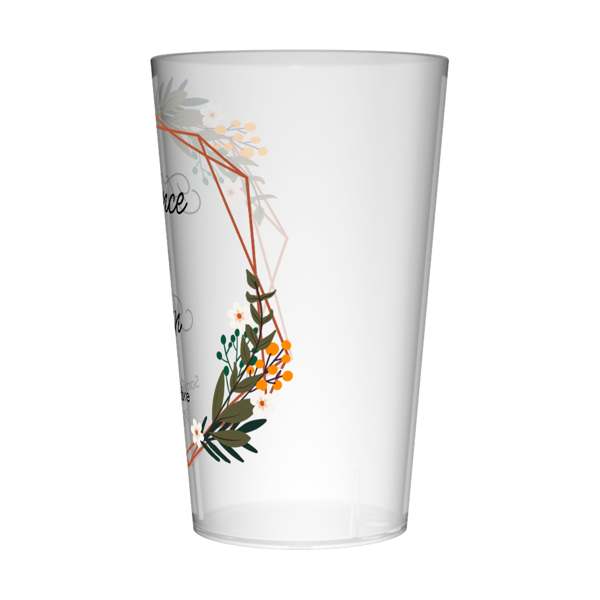 Gobelet personnalisé Mariage Flowers2