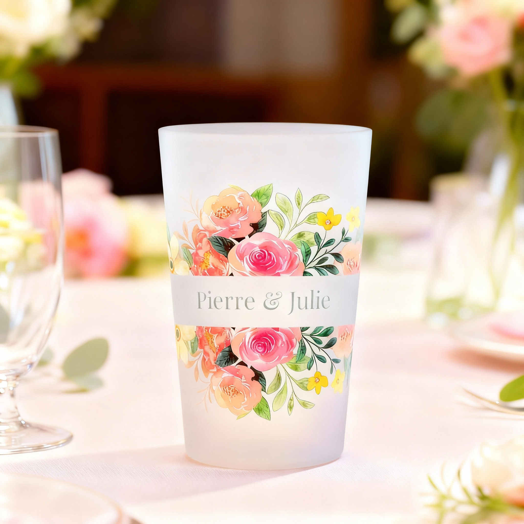 Gobelet personnalisé Mariage Bouquet Coloré ambiance