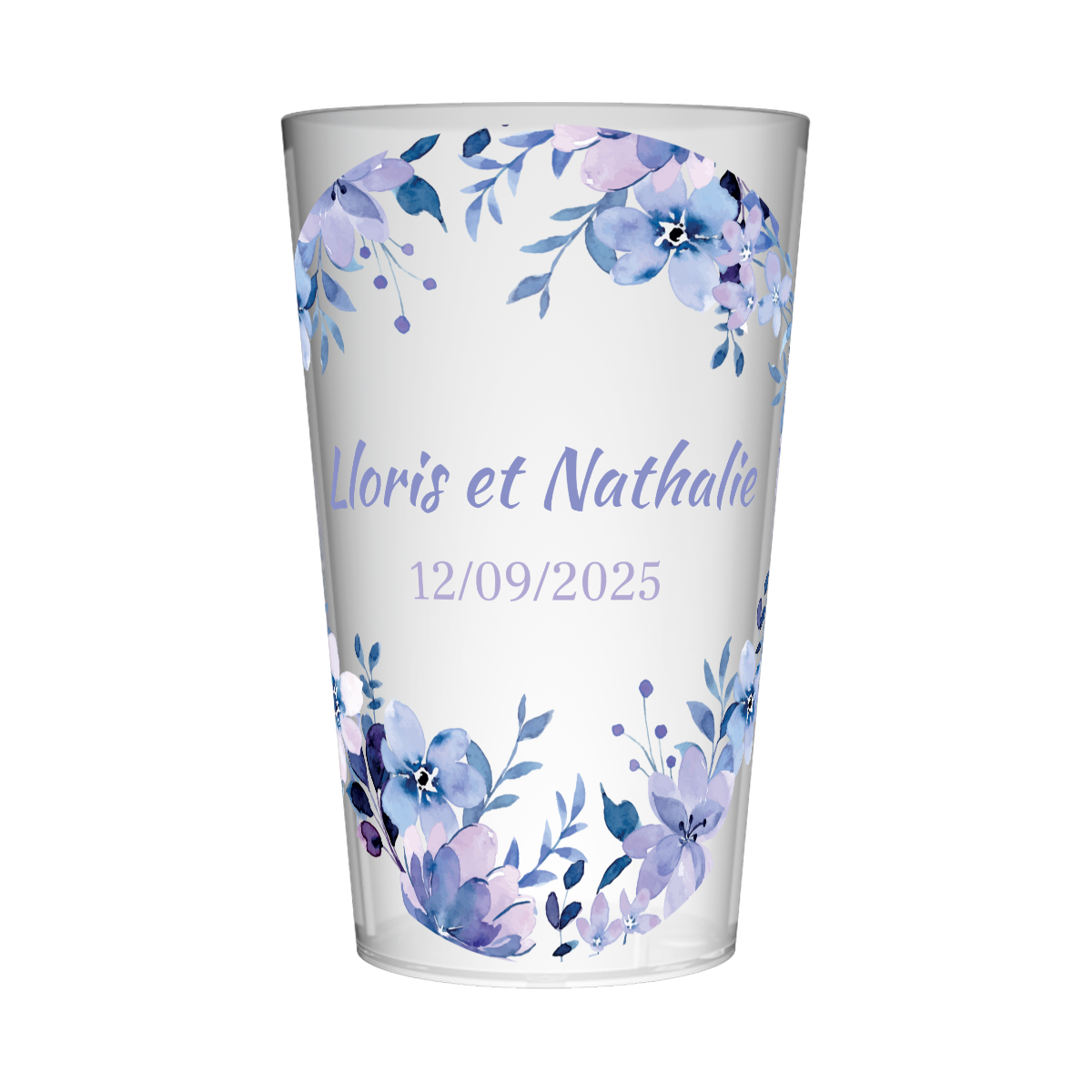 Gobelet personnalisé Mariage Champêtre Violet