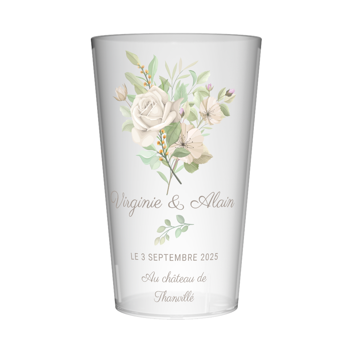 Gobelet personnalisé Mariage Paisible