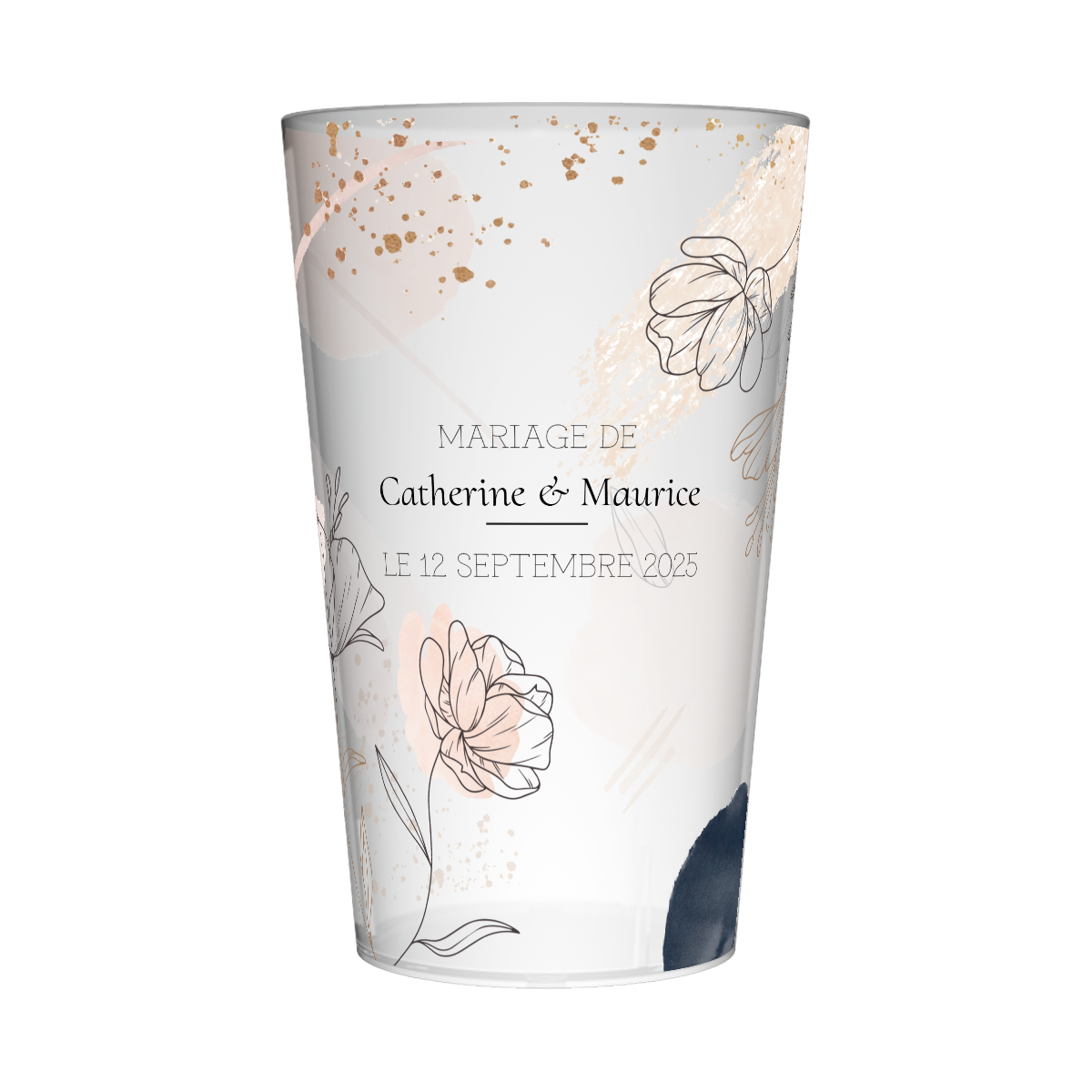 Gobelet personnalisé Mariage Moderne Champêtre