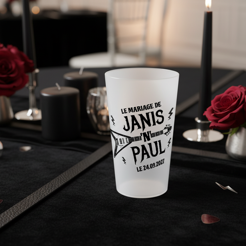 gobelet personnalise mariage rock and roll