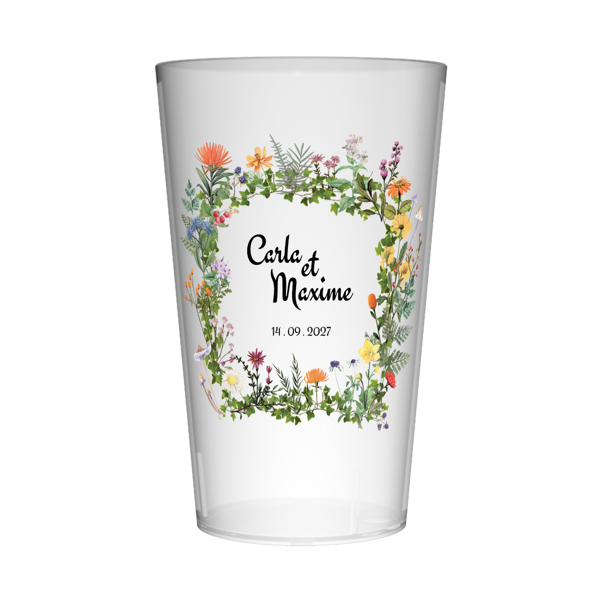 Gobelet personnalisé Mariage Fleurs Sauvages