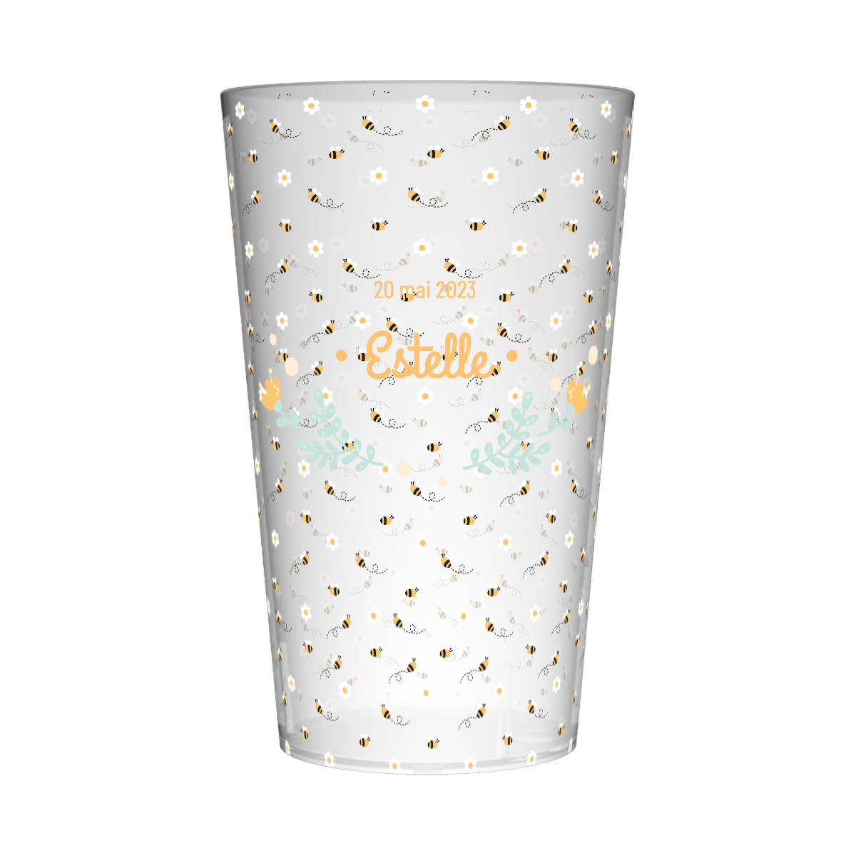 Gobelet personnalisé Naissance Abeille
