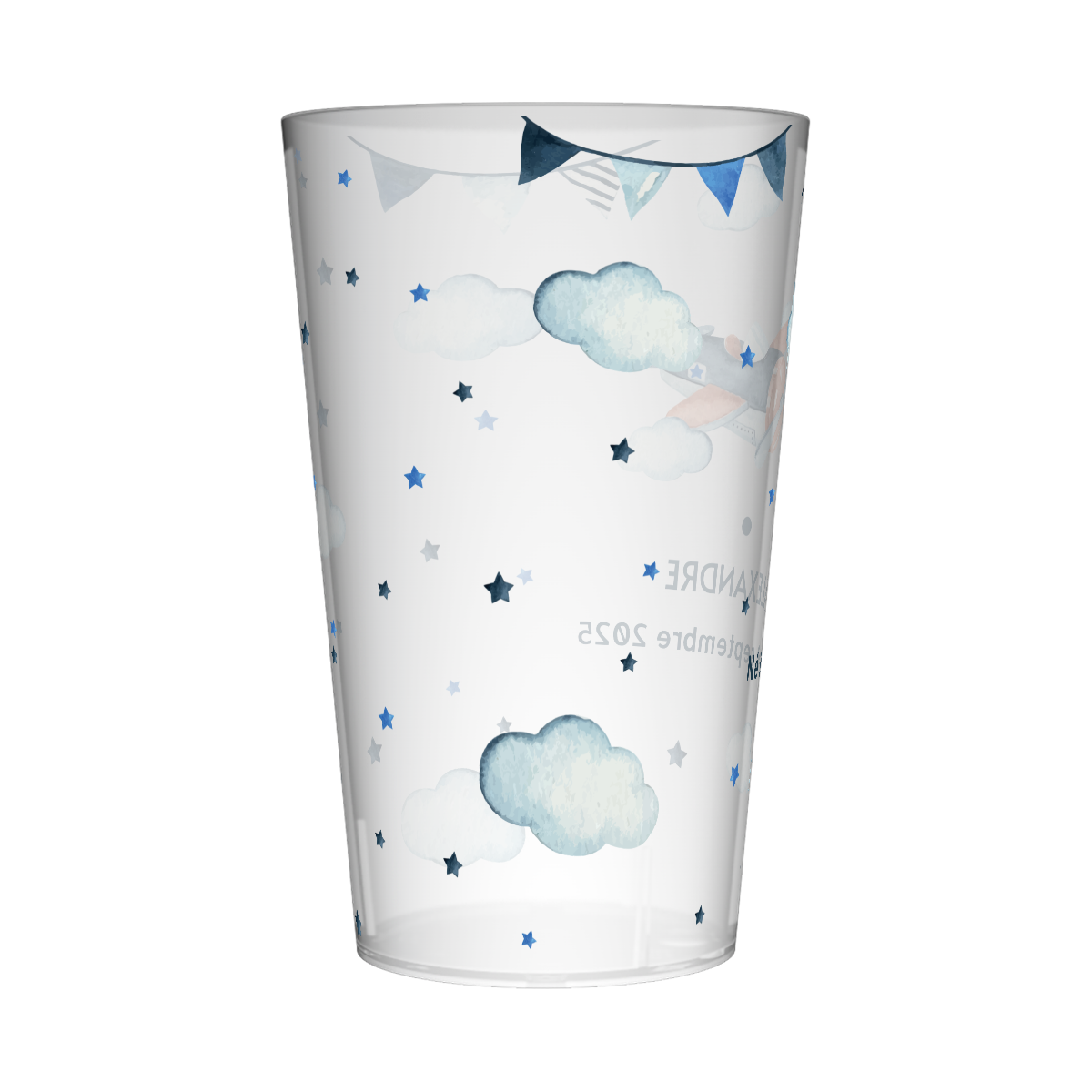 Gobelet personnalisé Naissance Avion 2