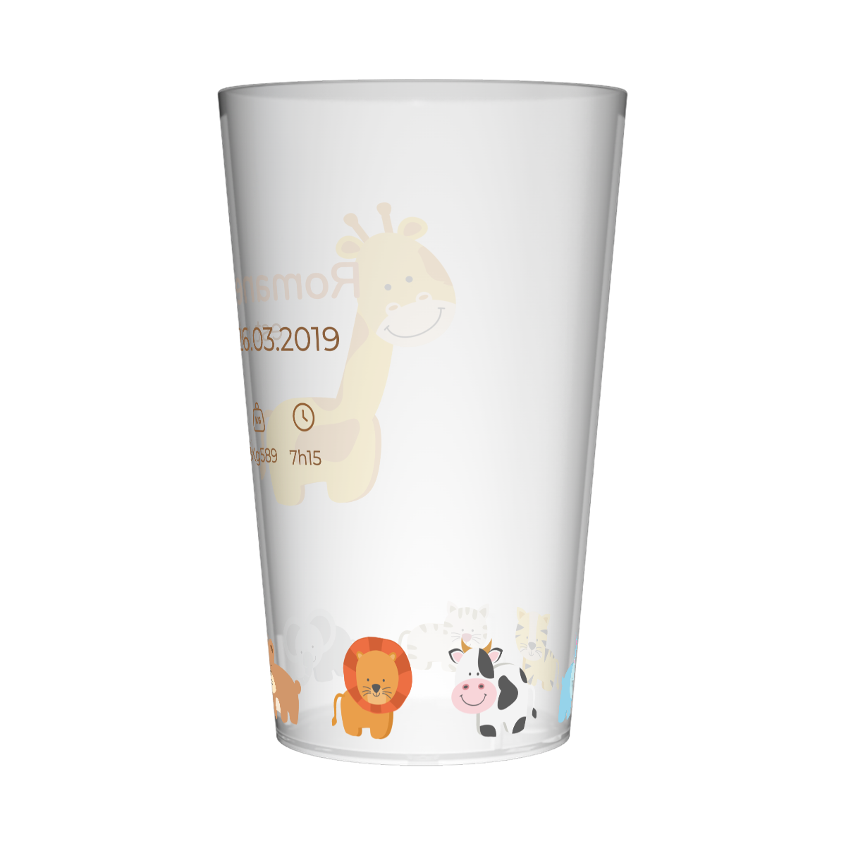 Gobelet personnalisé Naissance Animaux 3