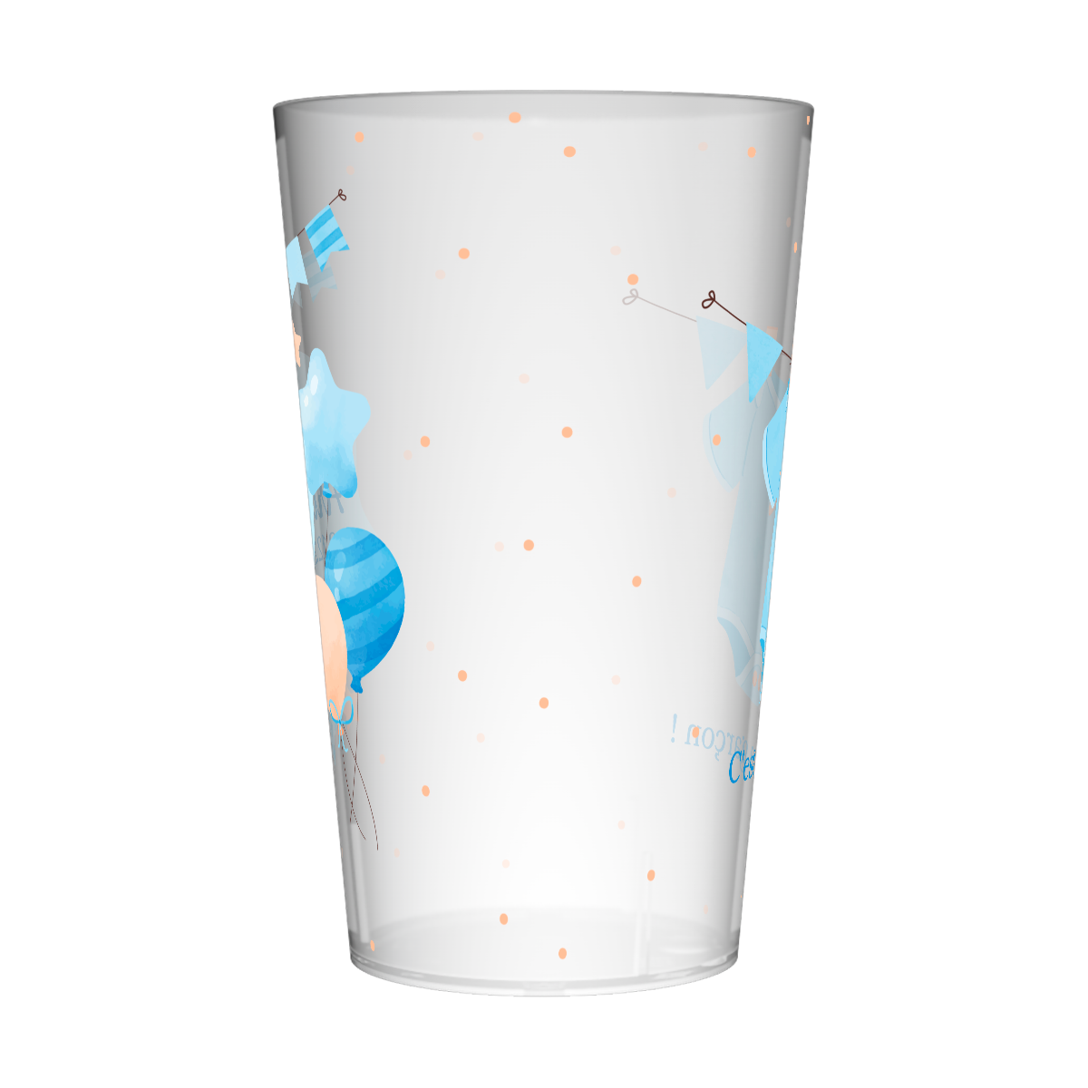 Gobelet personnalisé Naissance Ballons Garçon 4