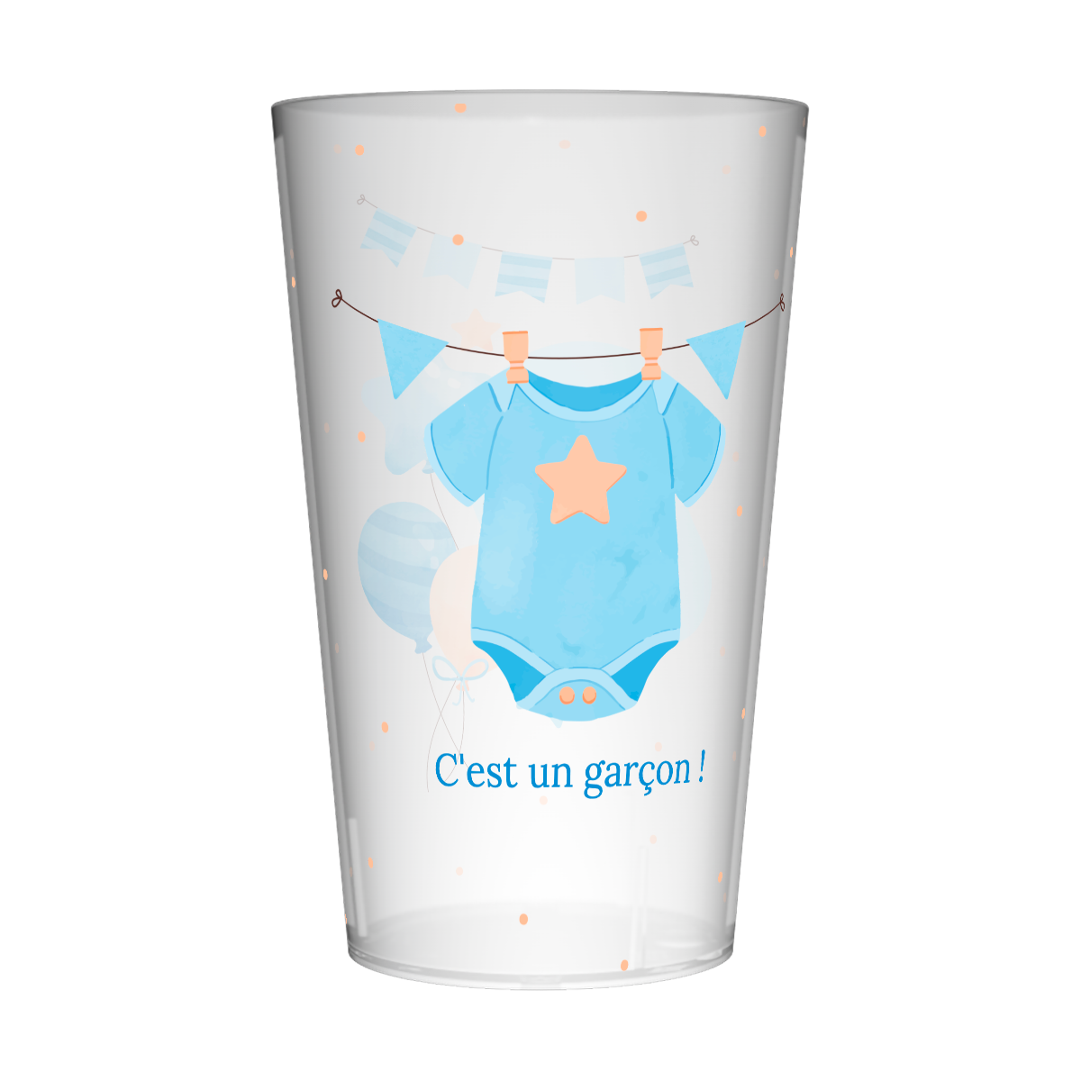 Gobelet personnalisé Naissance Ballons Garçon 3