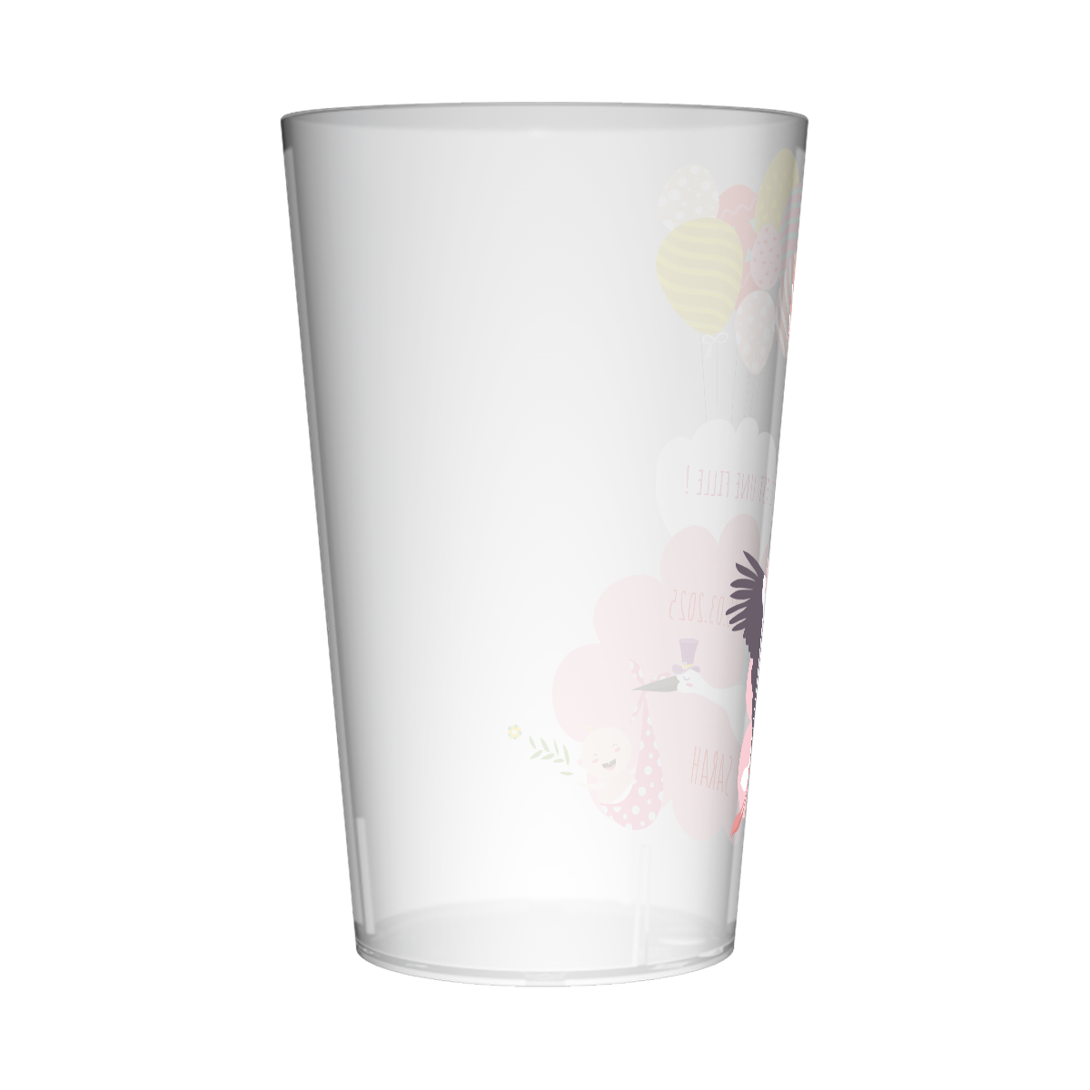 Gobelet personnalisé Naissance Ballons Fille 2
