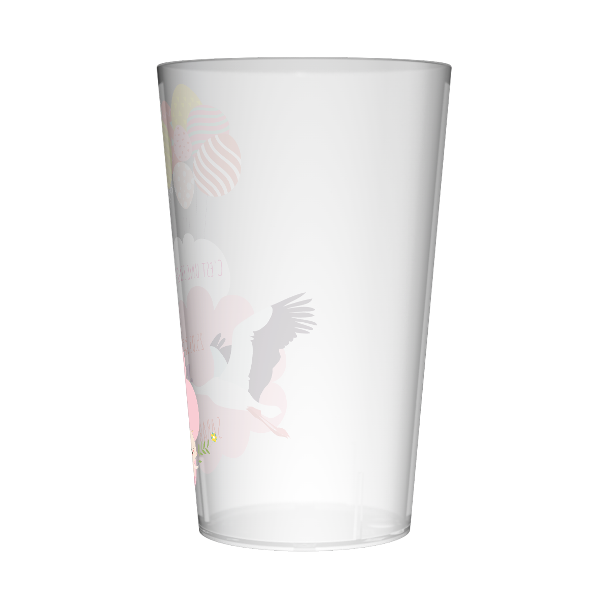 Gobelet personnalisé Naissance Ballons Fille 3