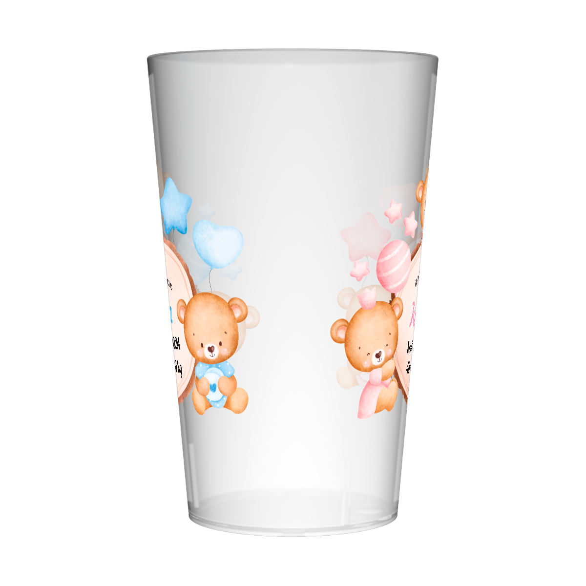 Gobelet personnalisé Naissance Ours & Jumeaux 2