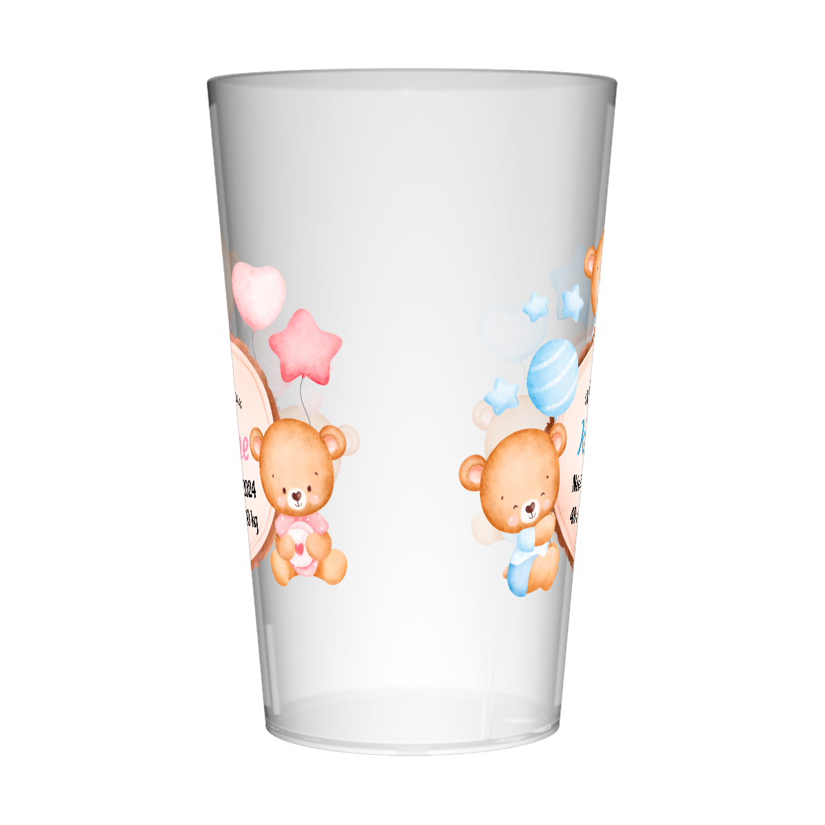 Gobelet personnalisé Naissance Ours & Jumeaux 4