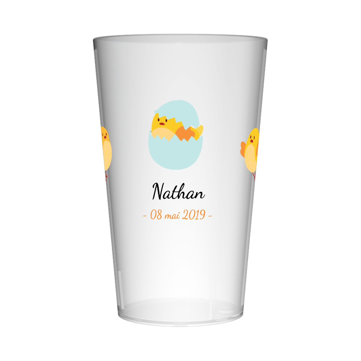 Gobelet personnalisé Naissance Poussin
