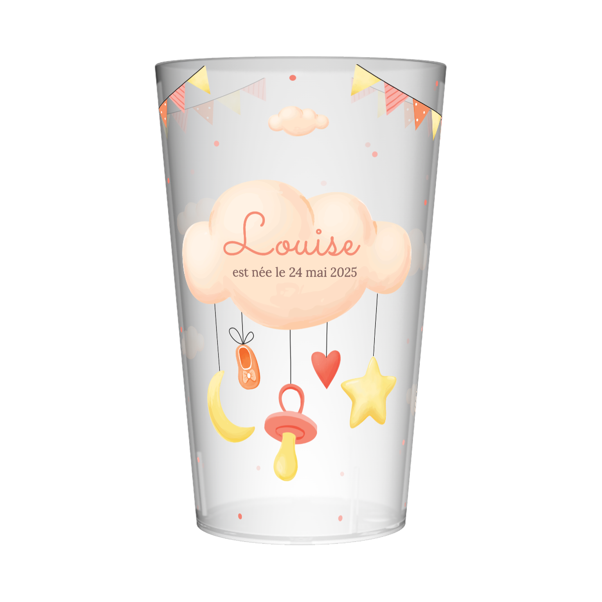 Gobelet personnalisé Naissance Guirlandes