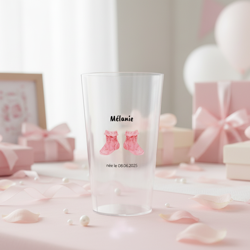 gobelet personnalise naissance fille ambiance