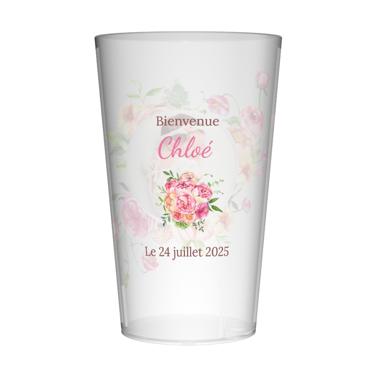 Gobelet personnalisé Naissance Champêtre & Photo 3