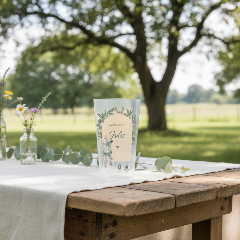 gobelet personnalise naissance rabbit ambiance