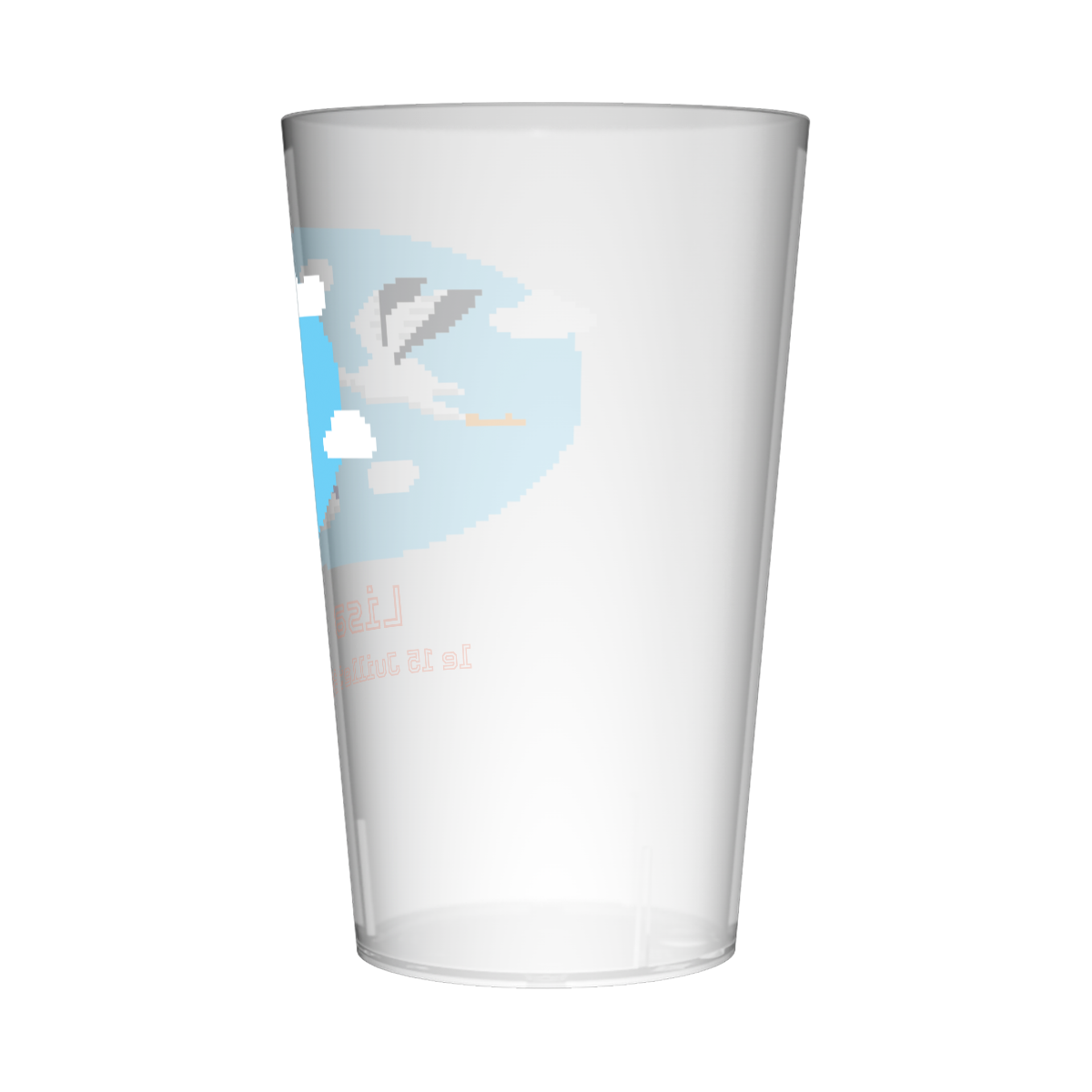 Gobelet personnalisé Naissance effet brodé Cigogne 3