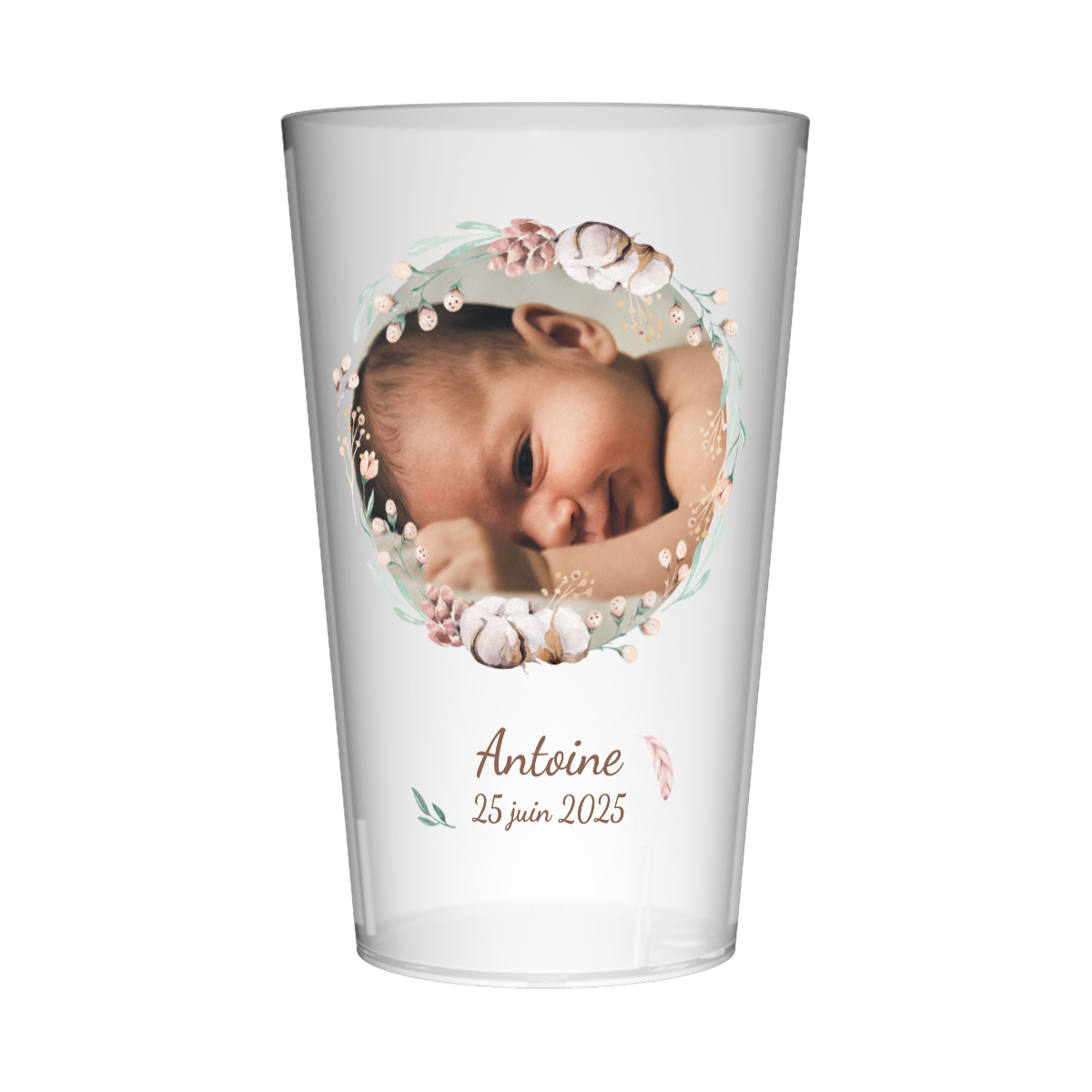 Gobelet personnalisé Naissance Coton