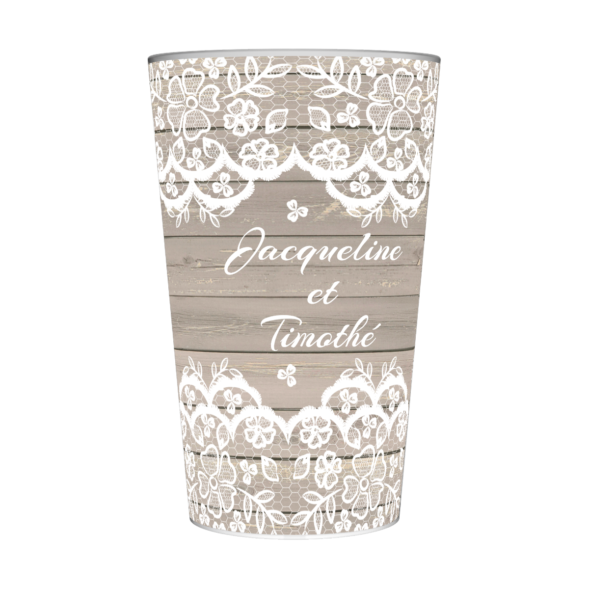 Gobelet personnalisé Noces de bois 2