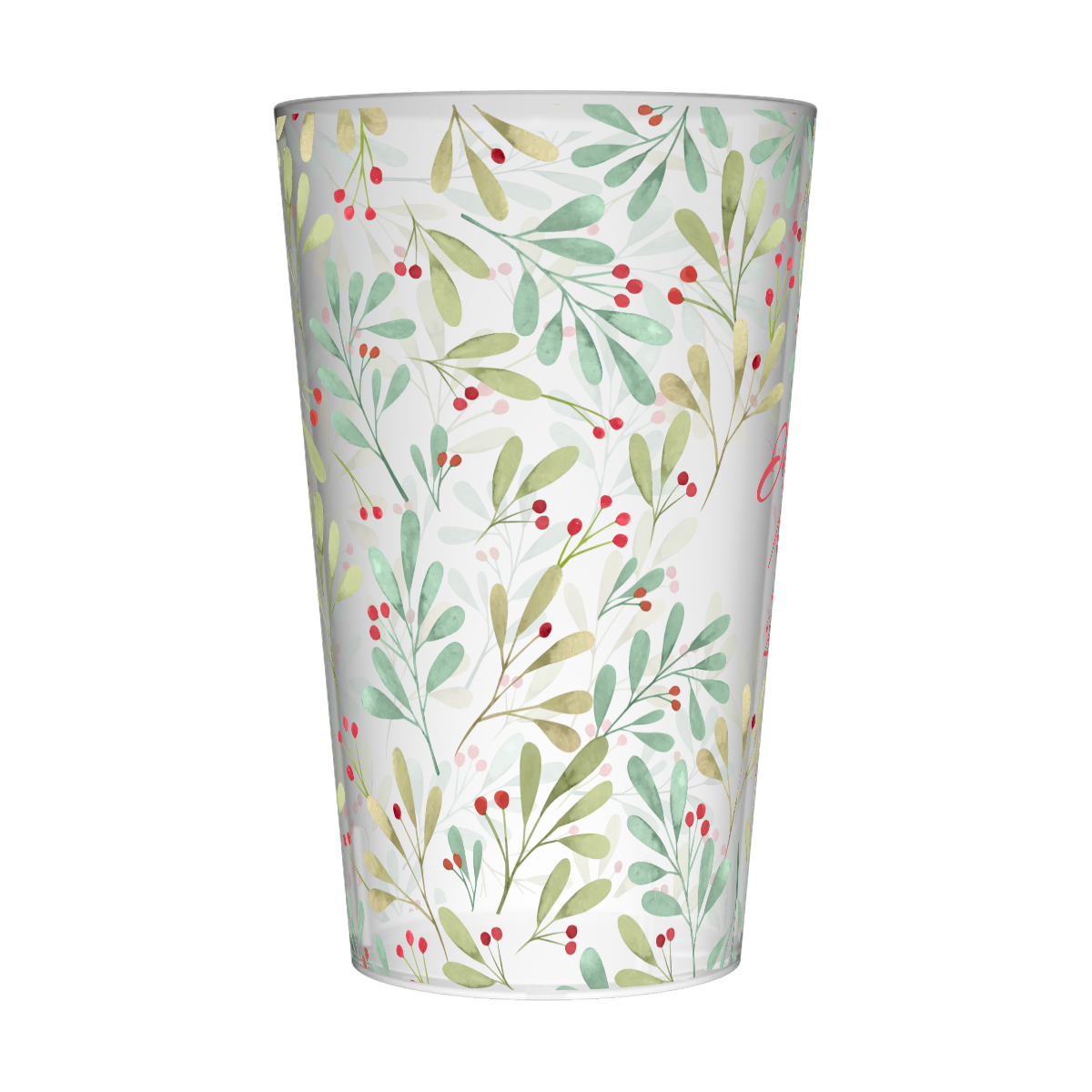 Gobelet personnalisé Noël Branche Houx 4