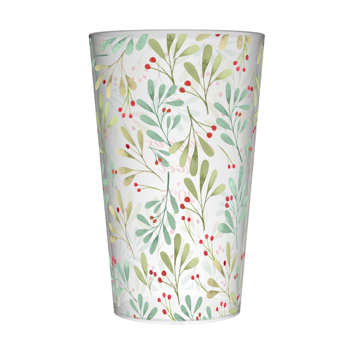 Gobelet personnalisé Noël Branche Houx 3