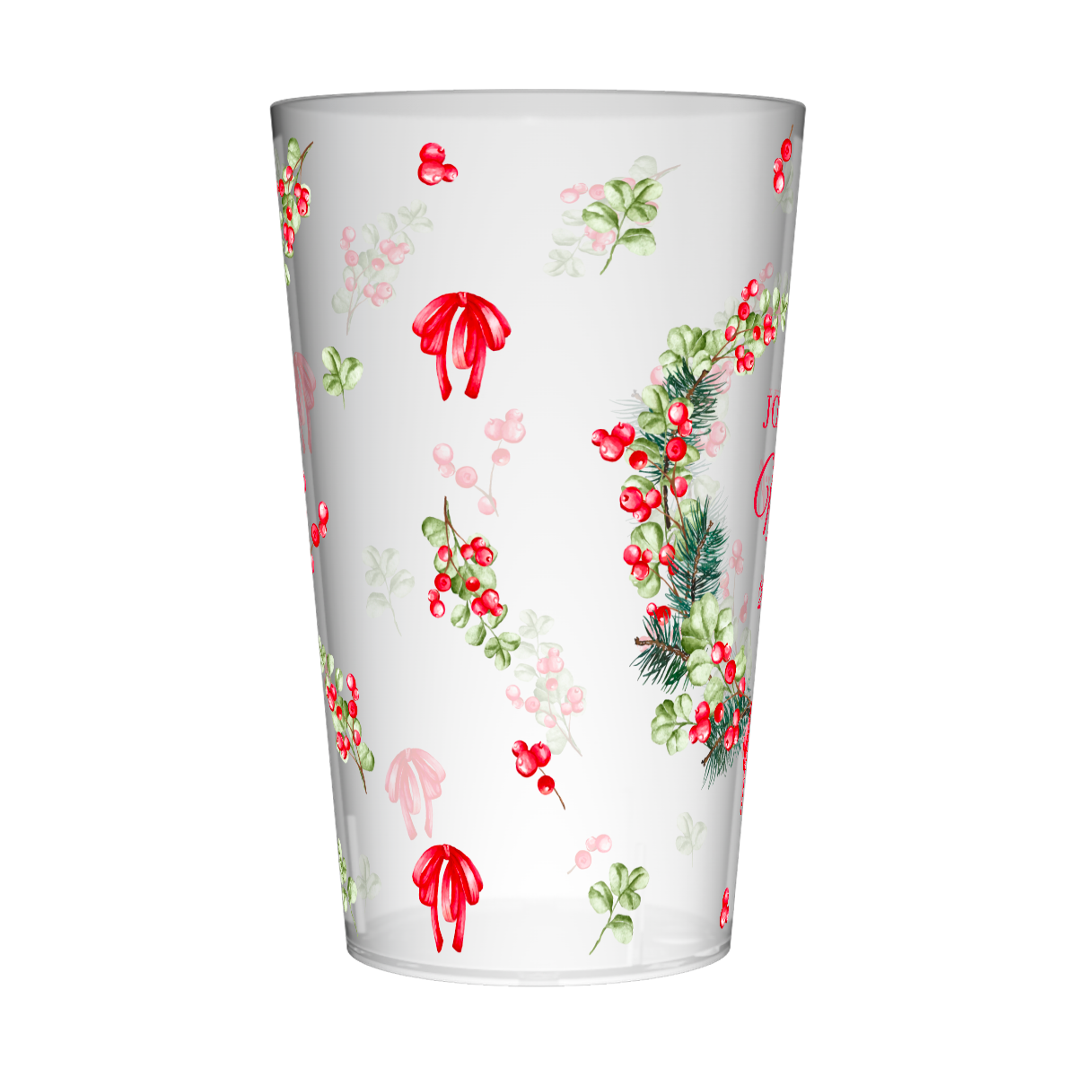 Gobelet personnalisé Noël Décoration & Houx 4