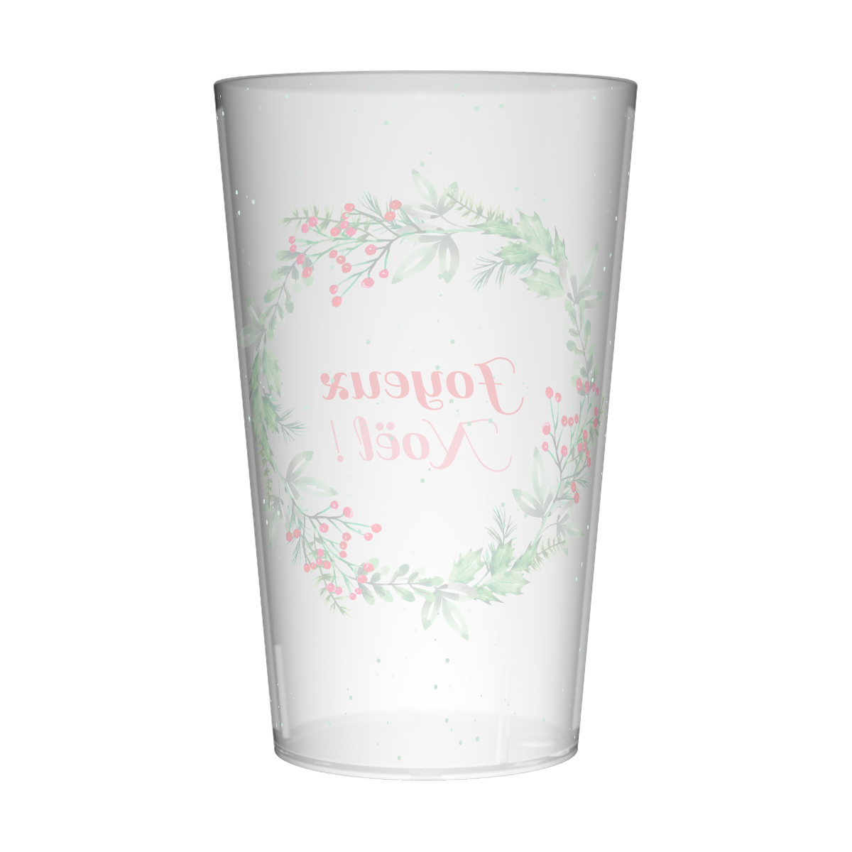 Gobelet personnalisé Noël Couronne Houx 3