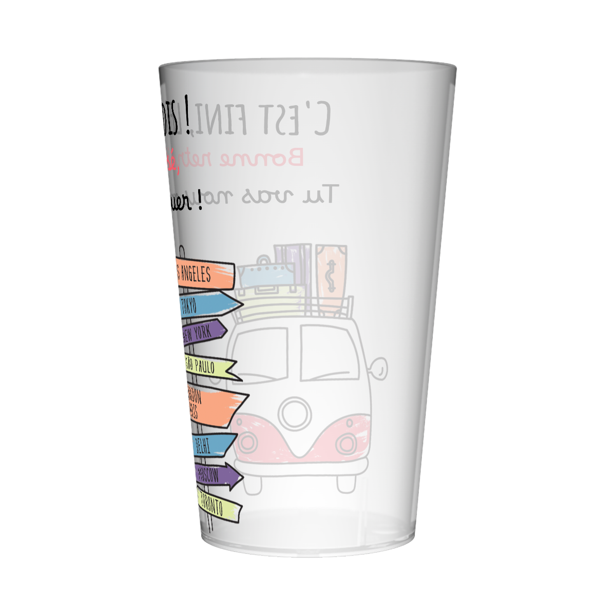 Gobelet personnalisé Retraite Destination 3