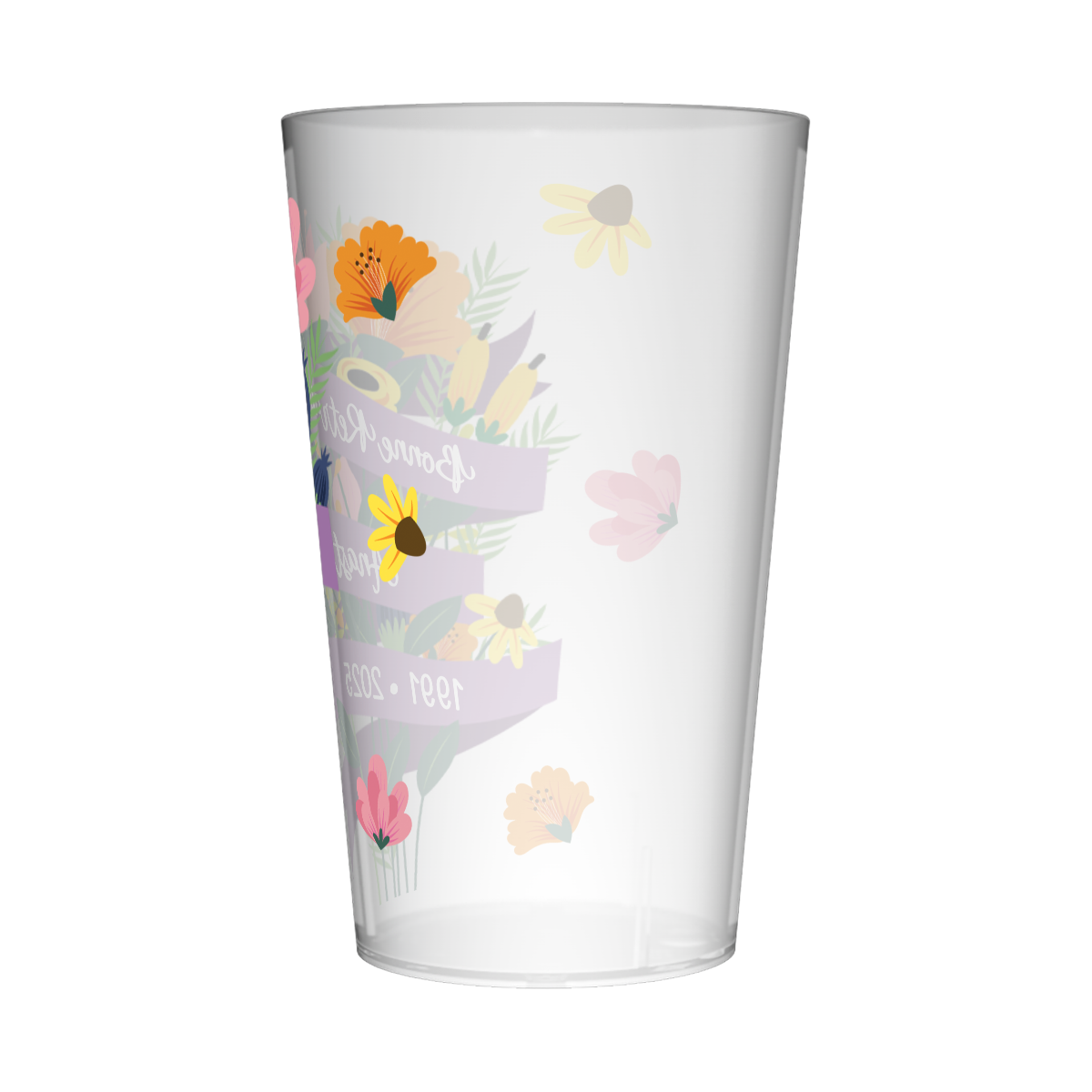 Gobelet personnalisé Retraite Bouquet Fleurs 3