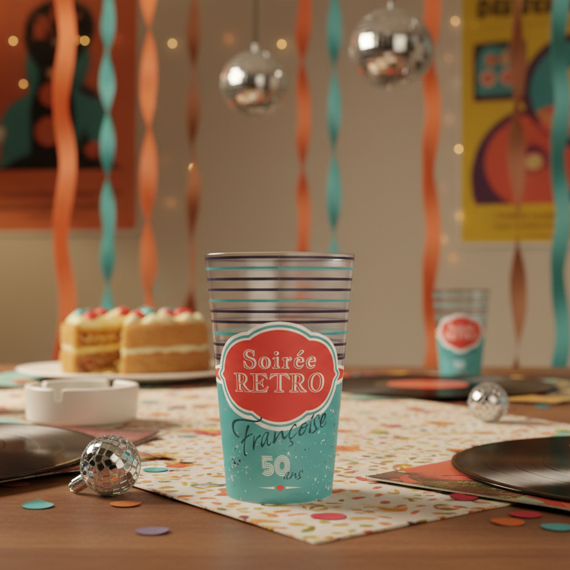 gobelet personnalise soiree retro