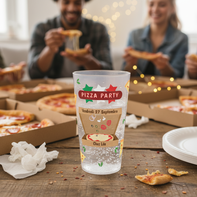 gobelet personnalise soirée pizza