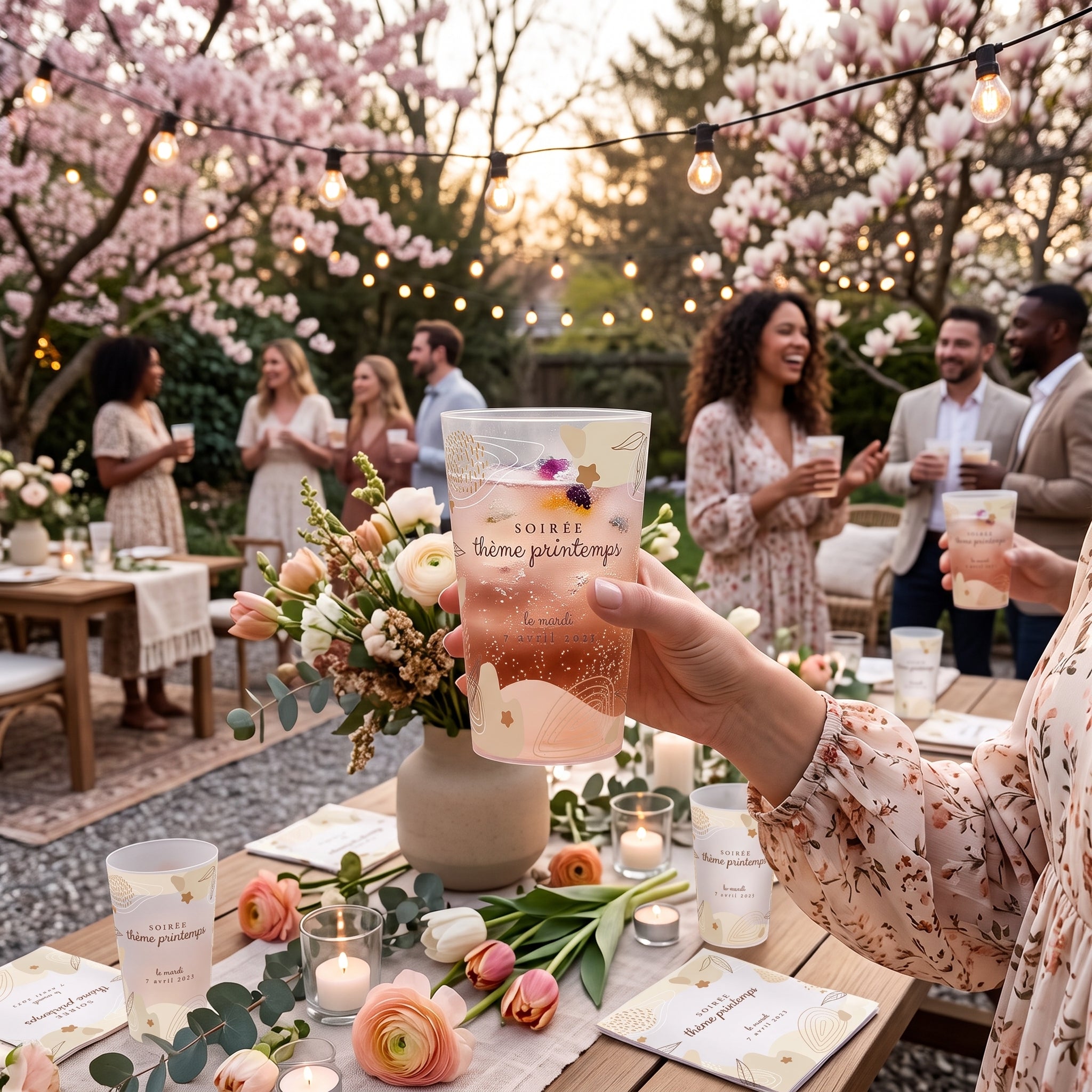 Gobelet personnalisé Soirée Printemps ambiance