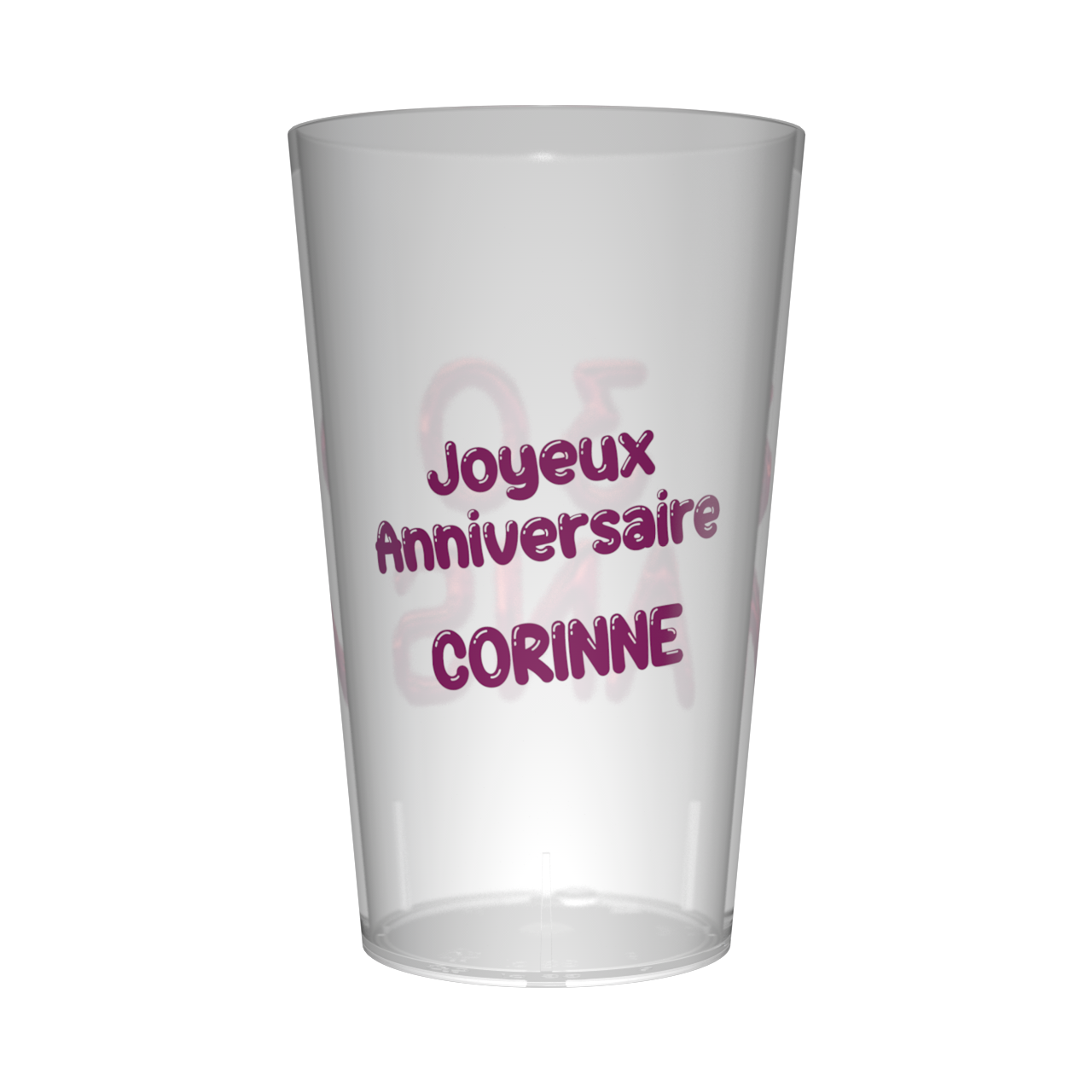 Gobelet personnalisé Anniversaire Ballons violet 2