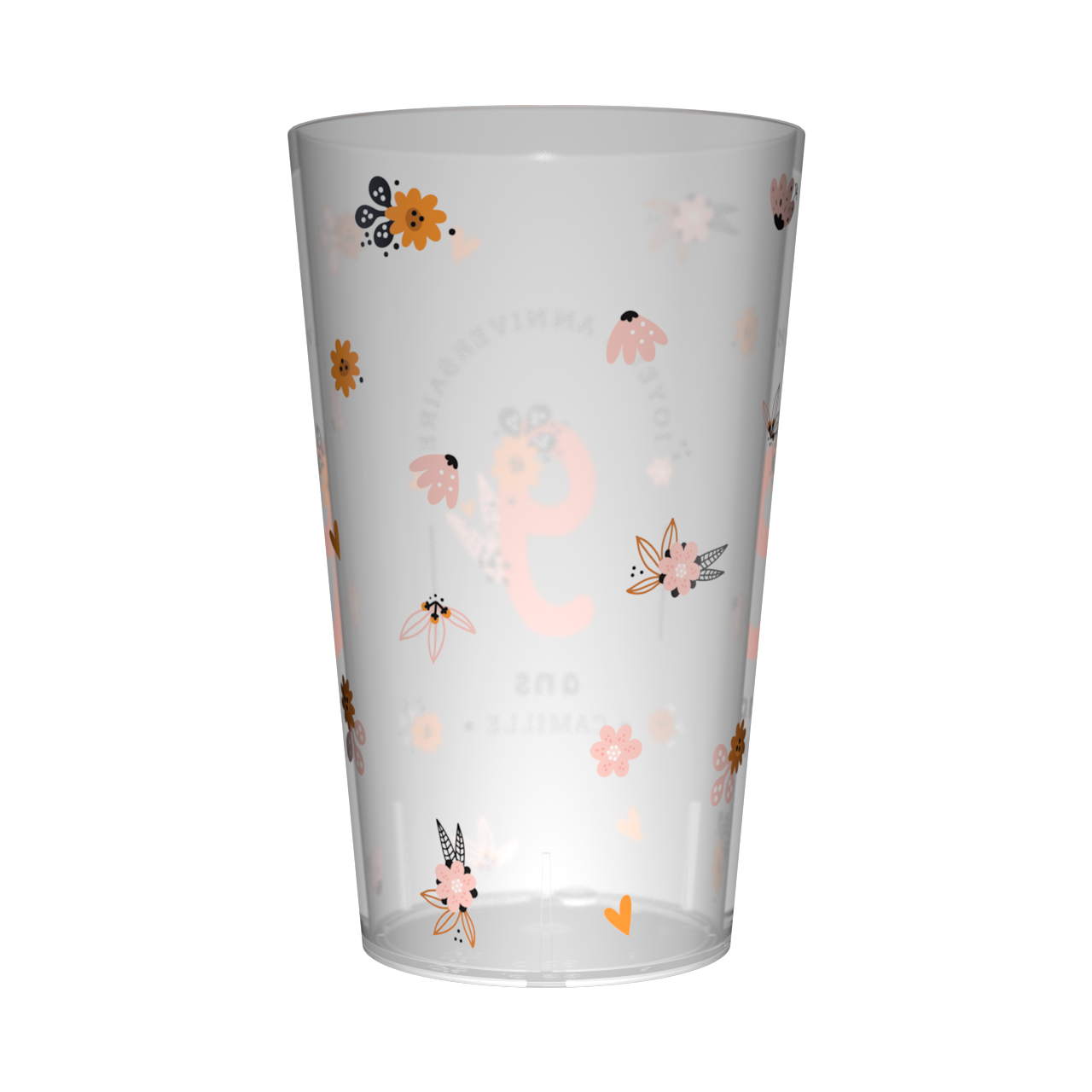 Gobelet personnalisé Anniversaire Mignon Fleurs 2