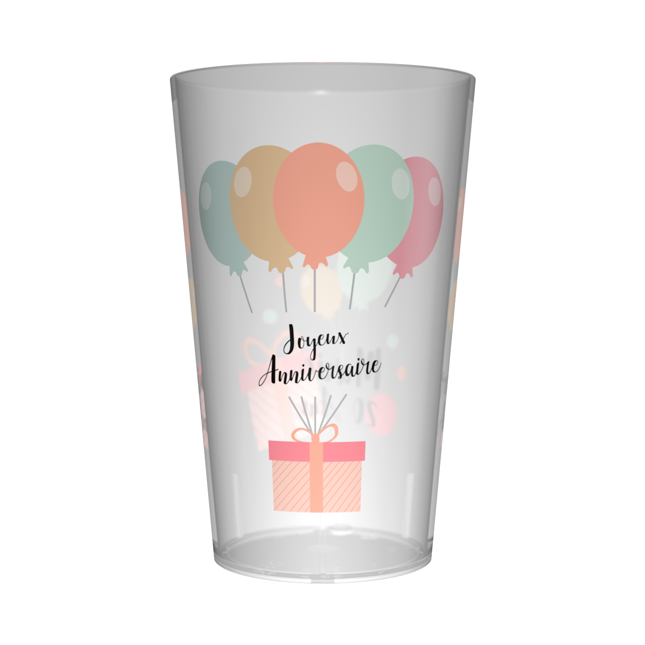 Gobelet personnalisé Anniversaire Ballons Pastel