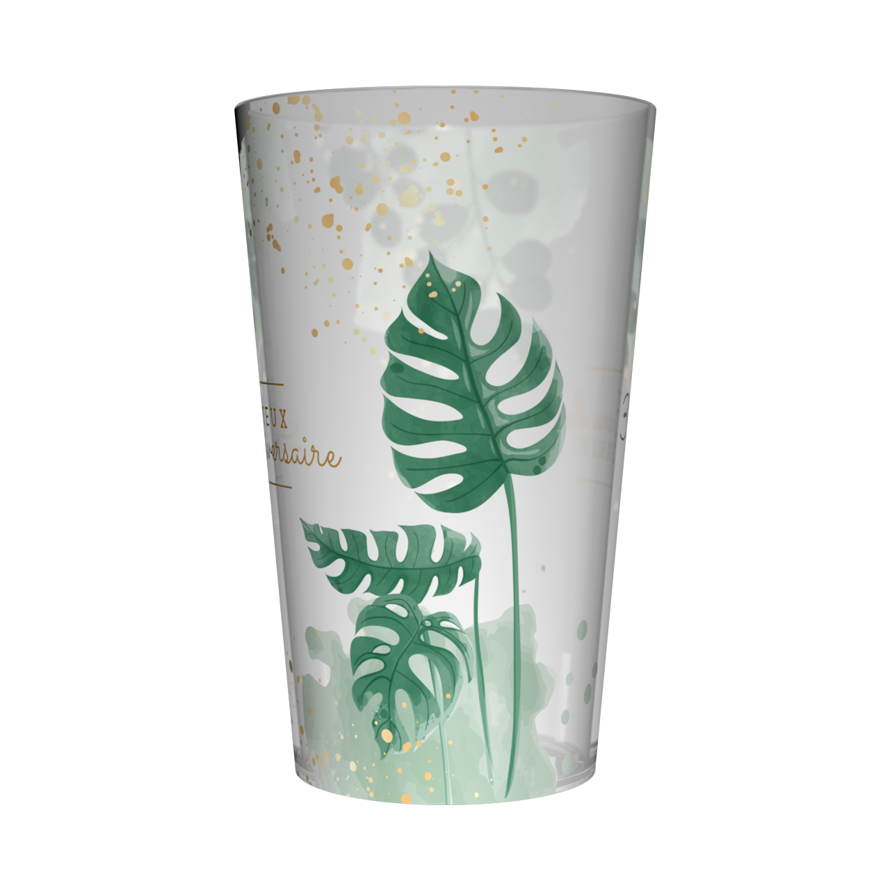 Gobelet personnalisé Anniversaire Monstera 2