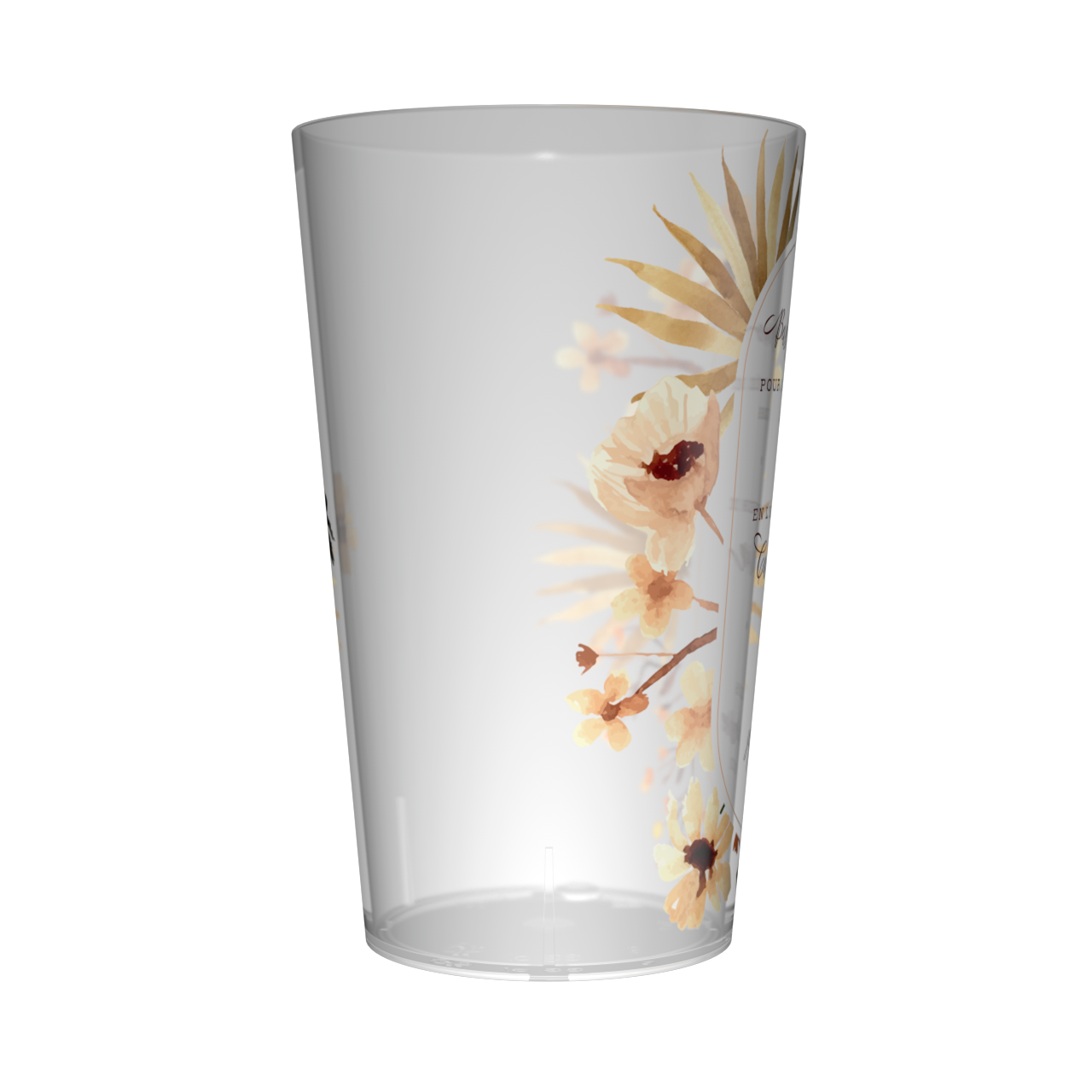 Gobelet personnalisé Baby Shower Fleurs Jaunes 2