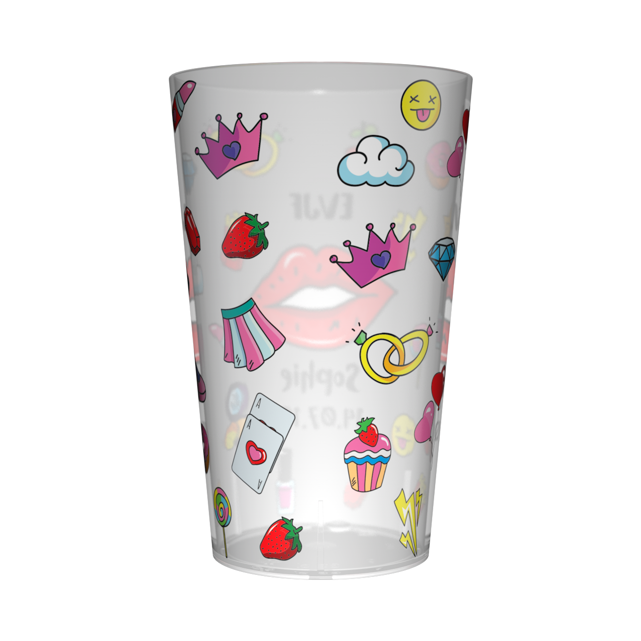Gobelet personnalisé pour EVJF Emoticônes