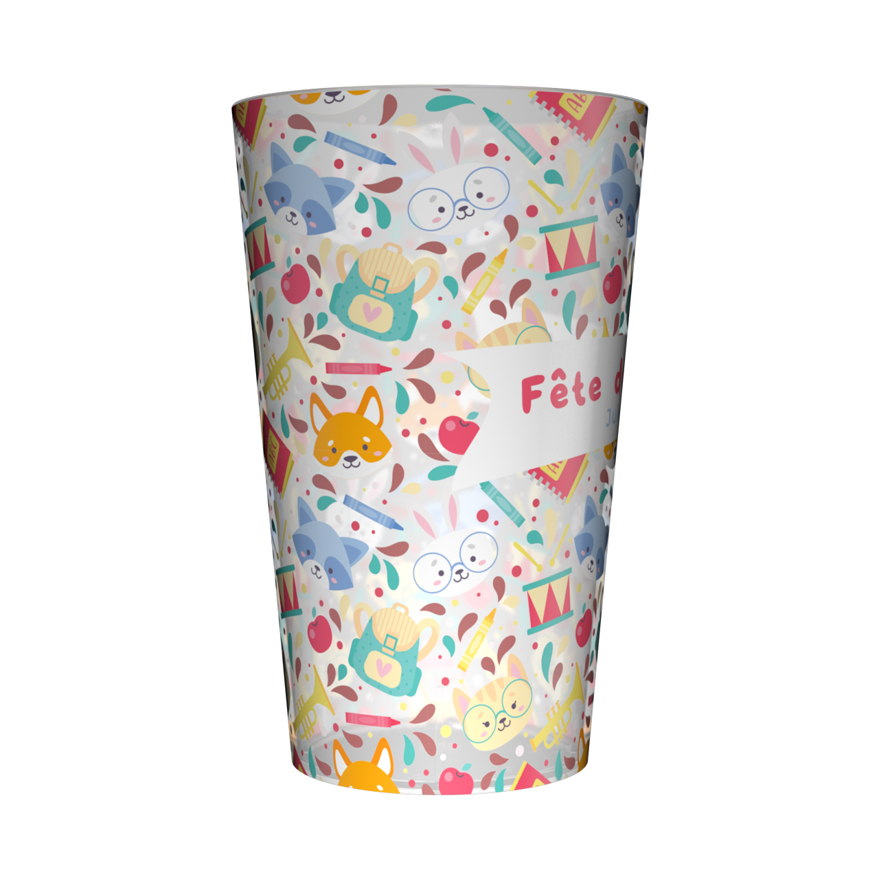 Gobelet personnalisé Fête des écoles Animaux 2