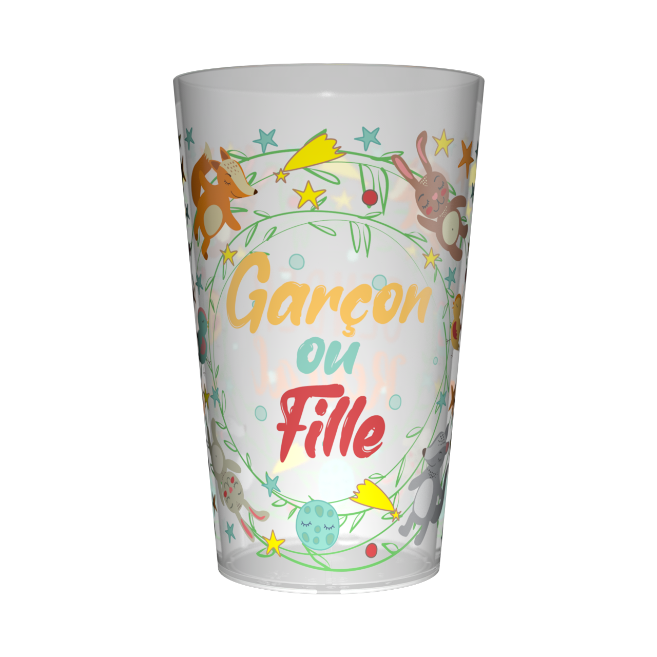 Gobelet personnalisé Gender Reveal Animaux 2
