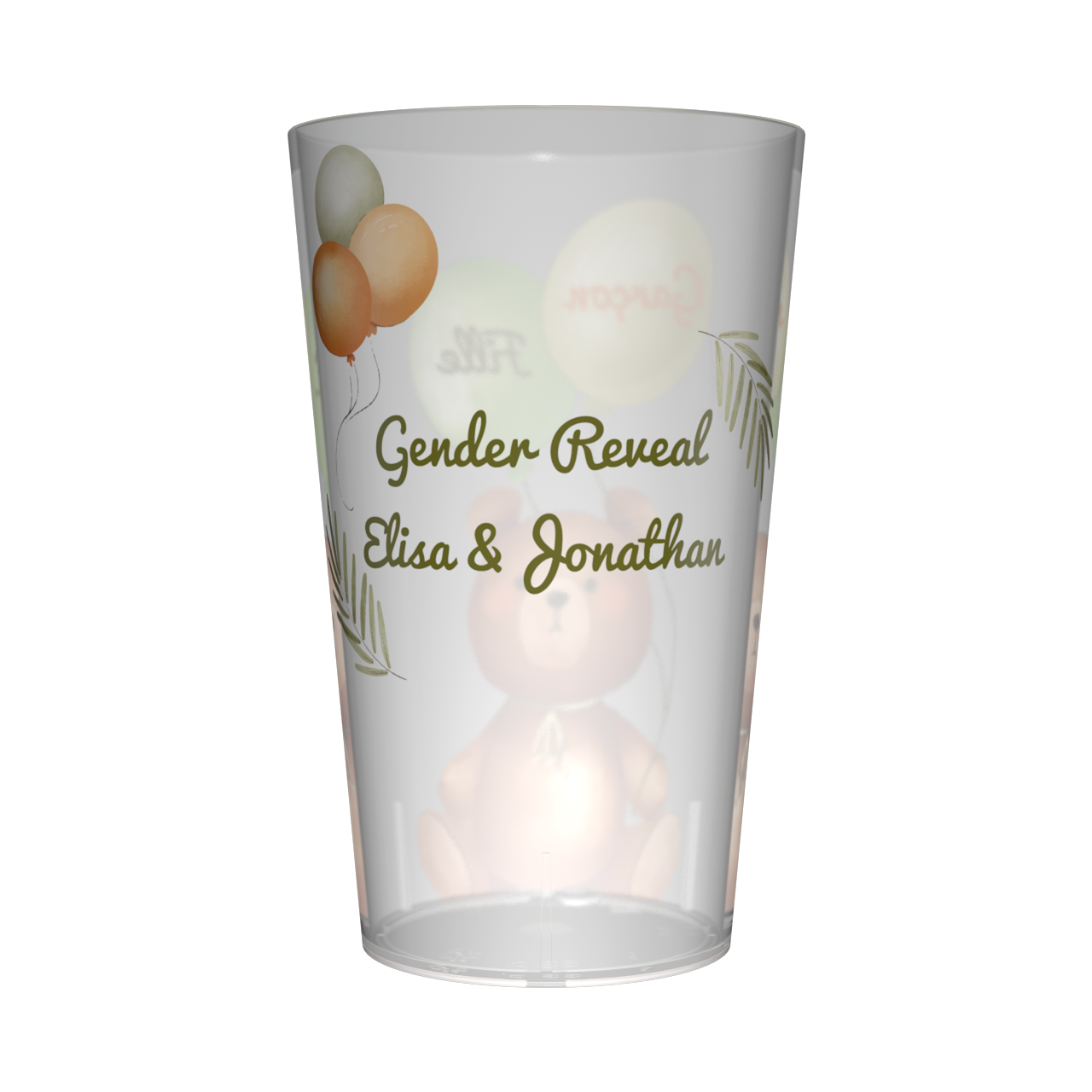 Gobelet personnalisé Gender Reveal Nounours 2