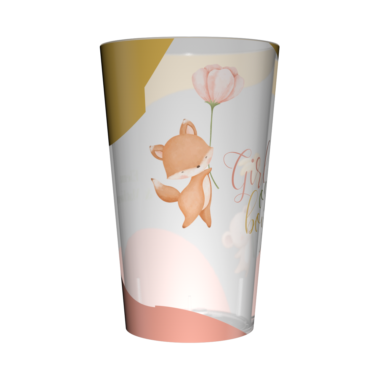 Gobelet personnalisé Gender Reveal Fleurs & Animaux 4