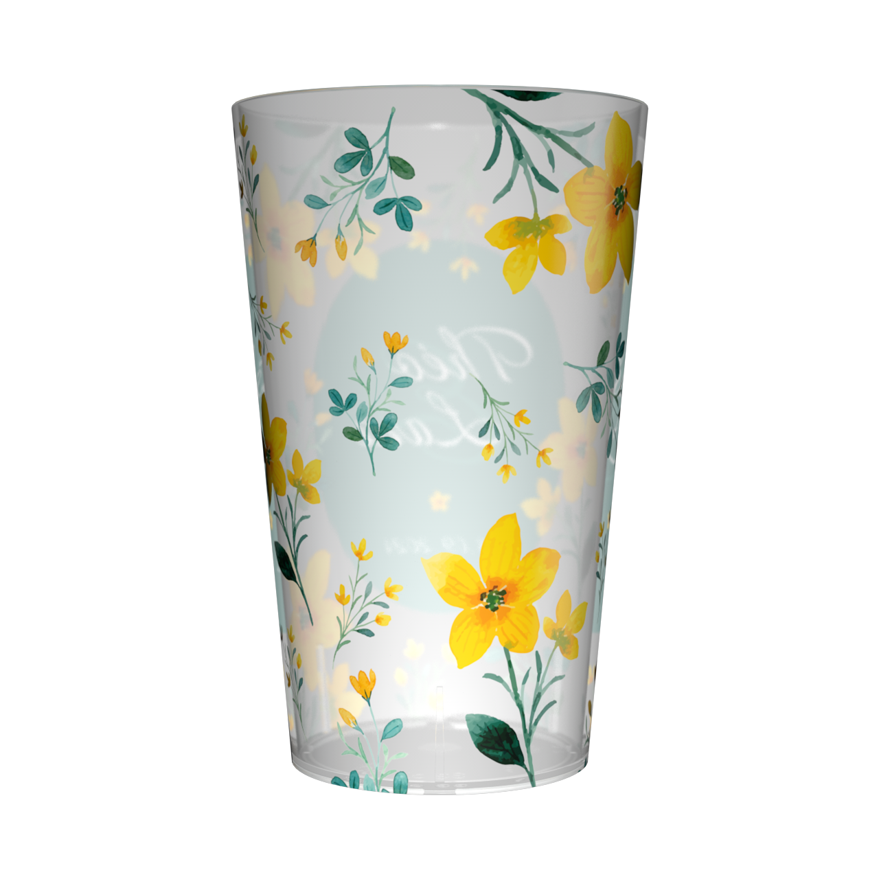 Gobelet personnalisé Mariage Fleur Jaune