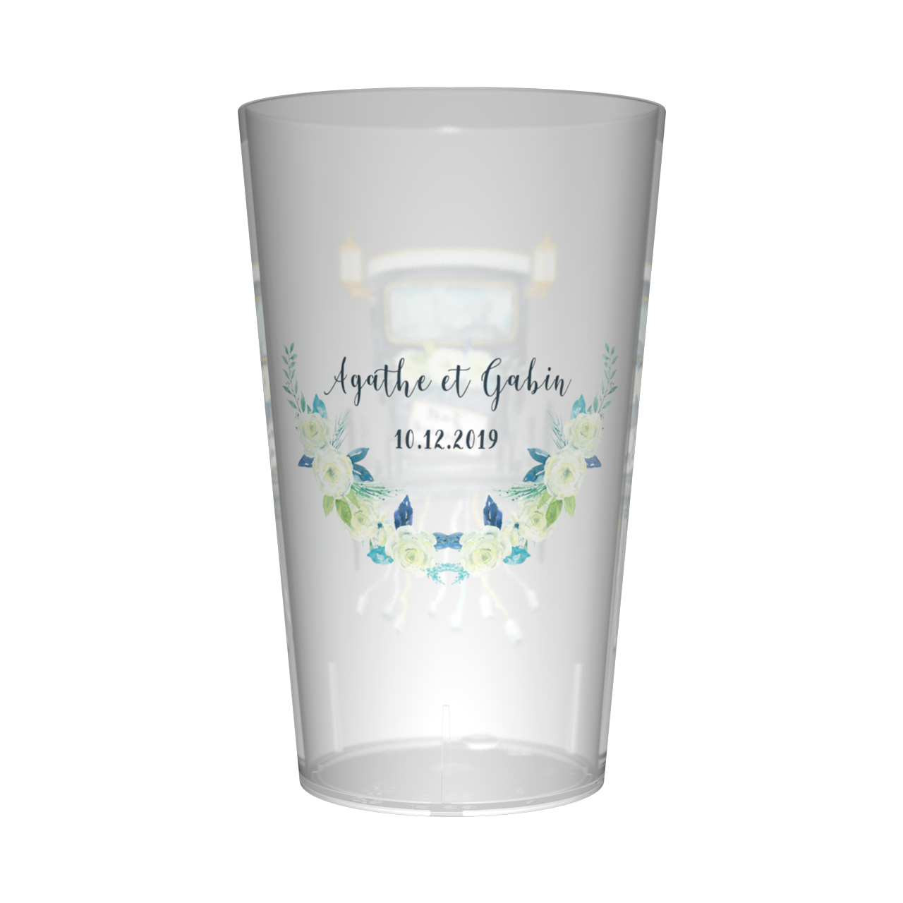 Gobelet personnalisé Mariage Calèche 2