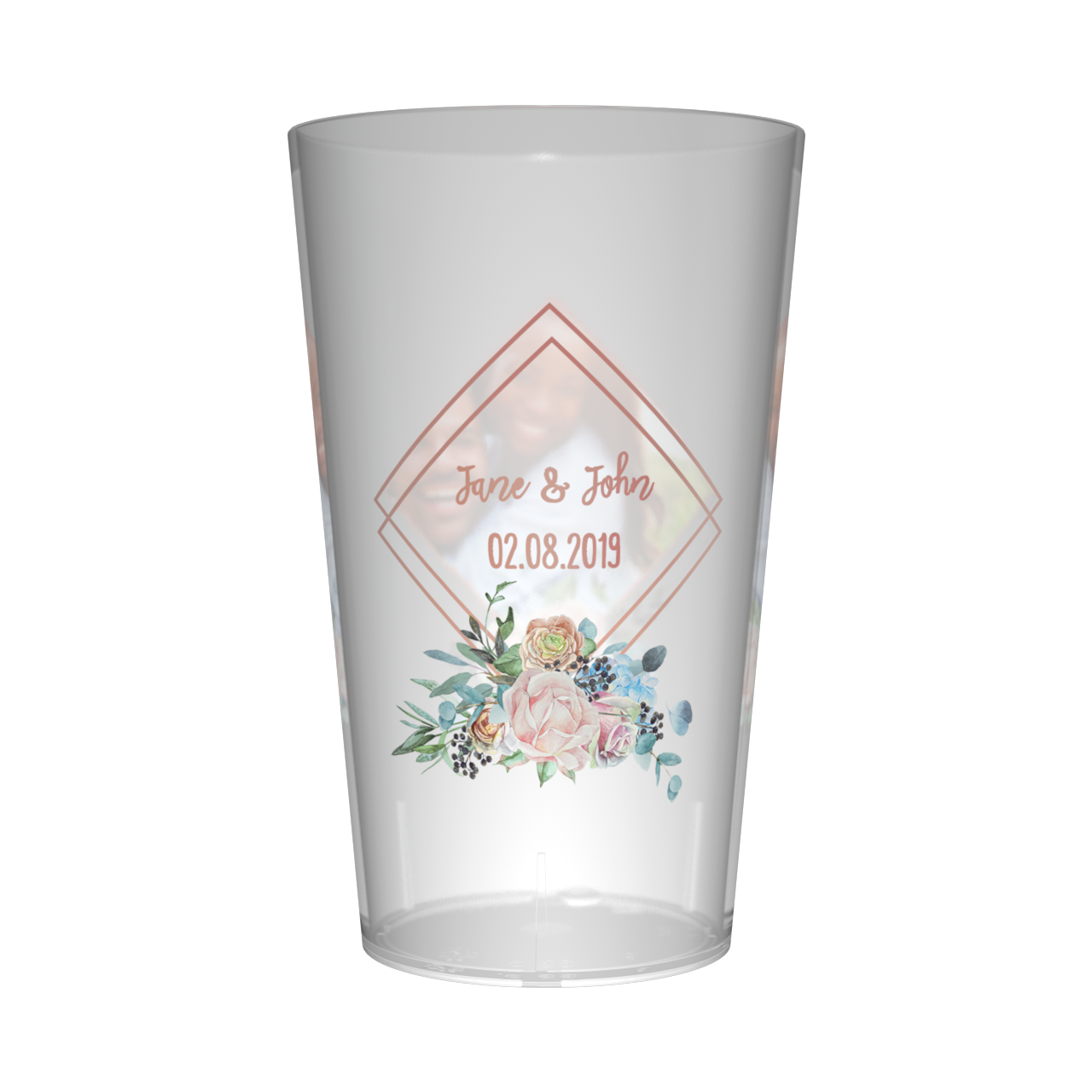 Gobelet personnalisé Mariage Photo & Fleur 2
